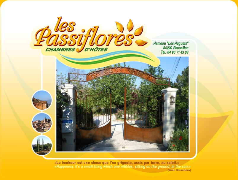 Chambres et tables d'hôtes Les Passiflores à Roussillon-en-Provence